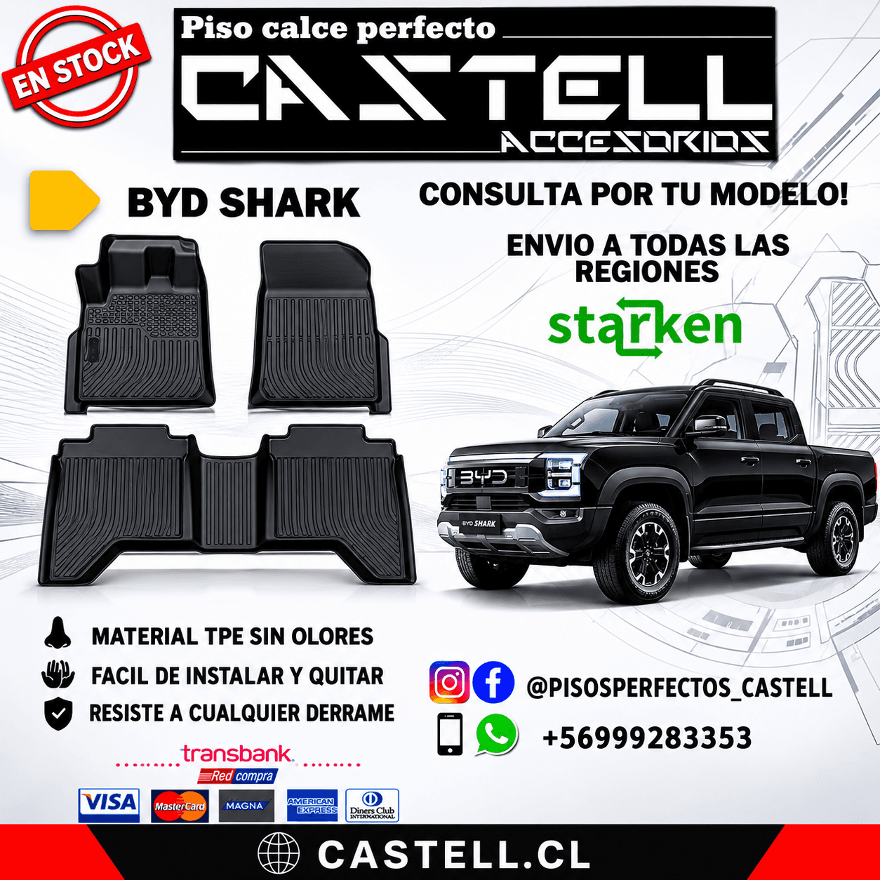 Pisos de Calce Perfecto BYD SHARK