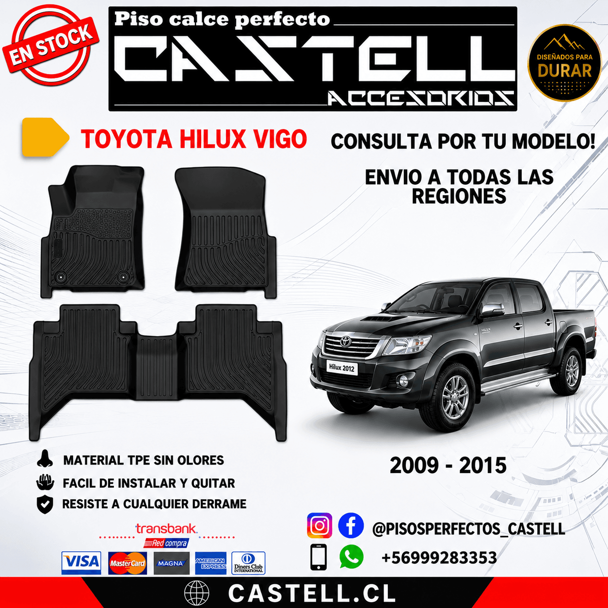 Pisos de Calce Perfecto HILUX VIGO